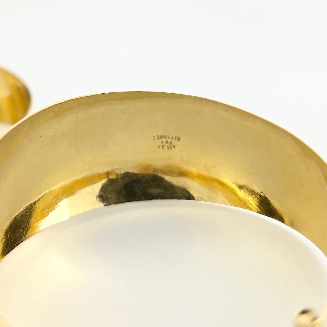 Vintage 1960's Italian Big Hoop Earrings 18K Yellow Gold, 2 Inches, 14.15 Grams - 7