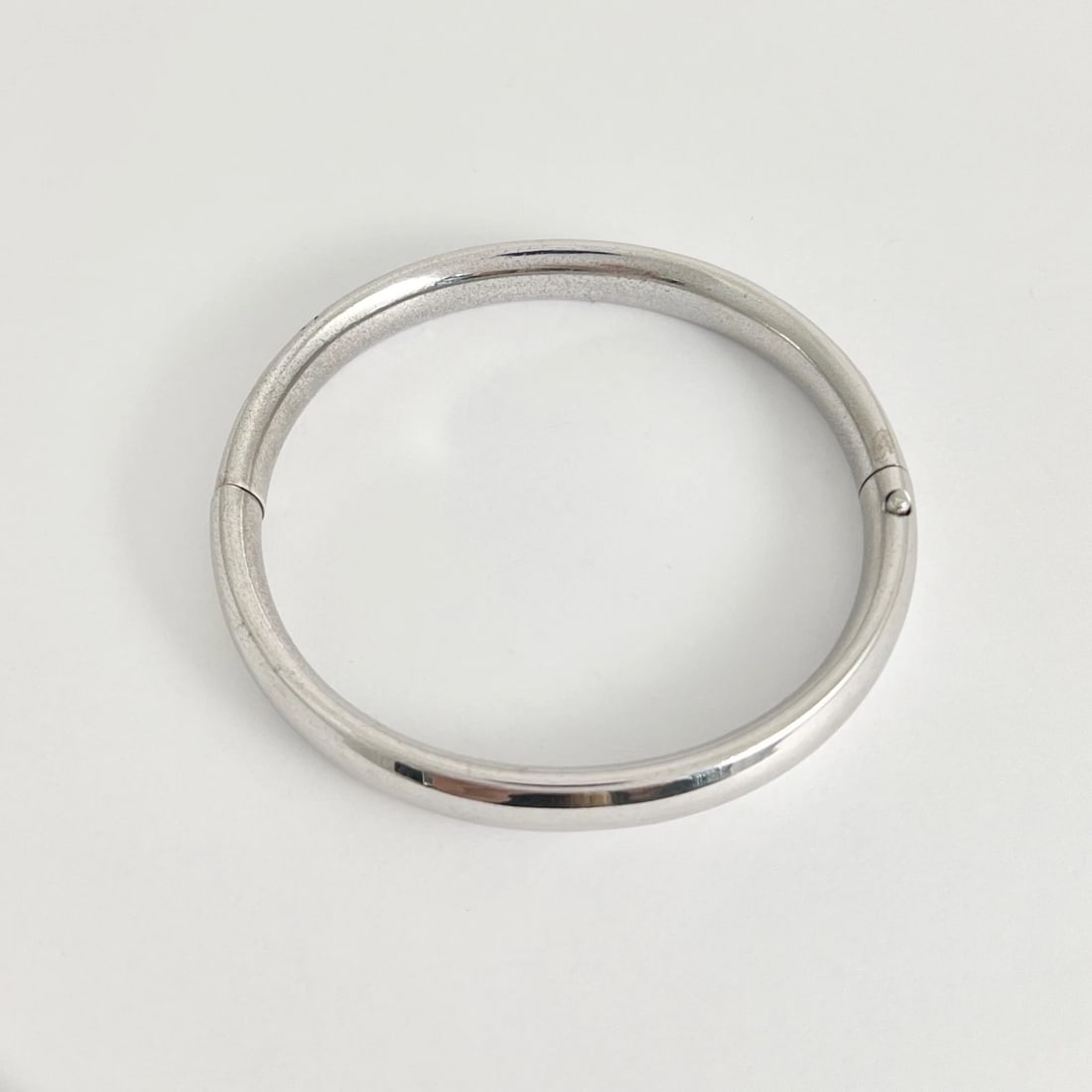Vintage 1960's HF Barrows Etched Floral Bangle Bracelet Sterling Silver 15.17 Gr - 7