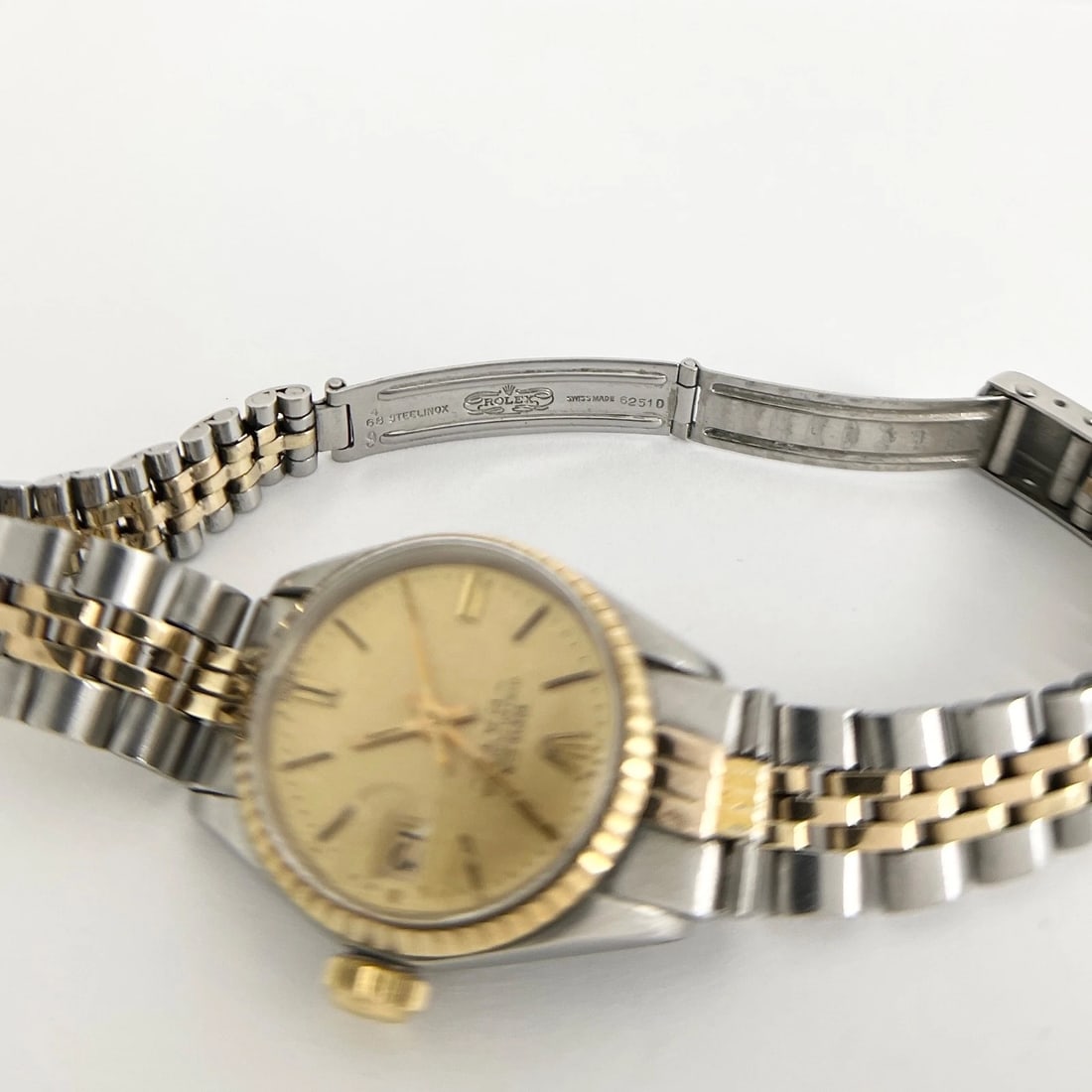 Vintage Rolex Oyster-Perpetual Date Two-Tone Stainless Steel Watch, 25 mm - 8
