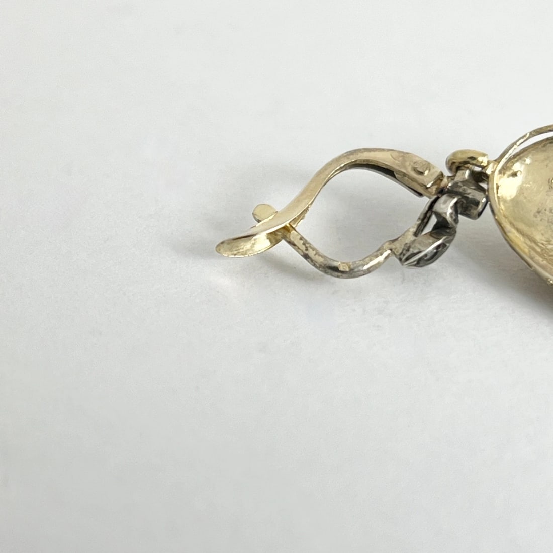 Antique Ruby Diamond Dangle Drop Earrings 18K Yellow Gold and Silver, 6.19 Grams - 7