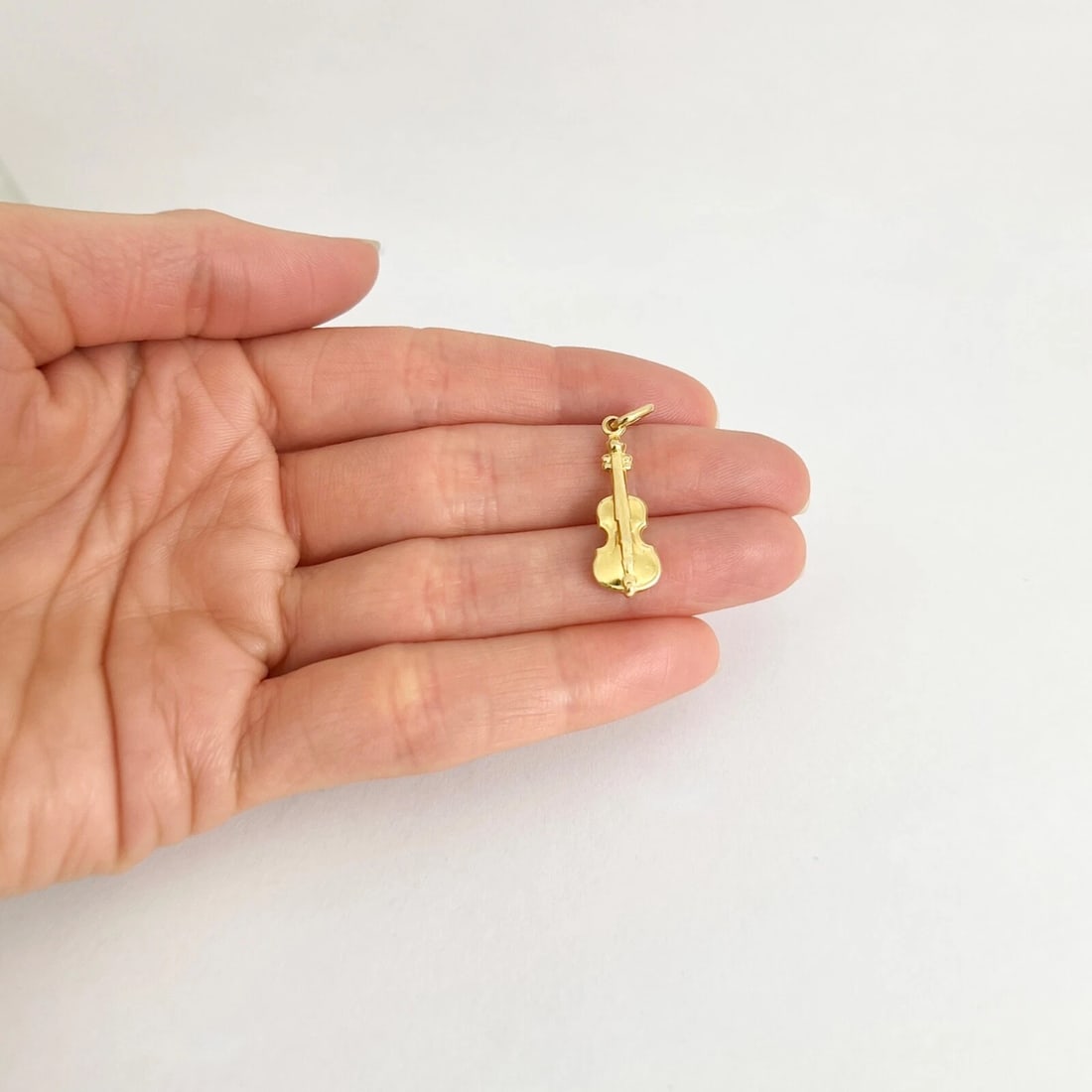 Vintage 1950's Violin Viola Cello Musical Charm 18K Yellow Gold, 1.41 Grams - 3