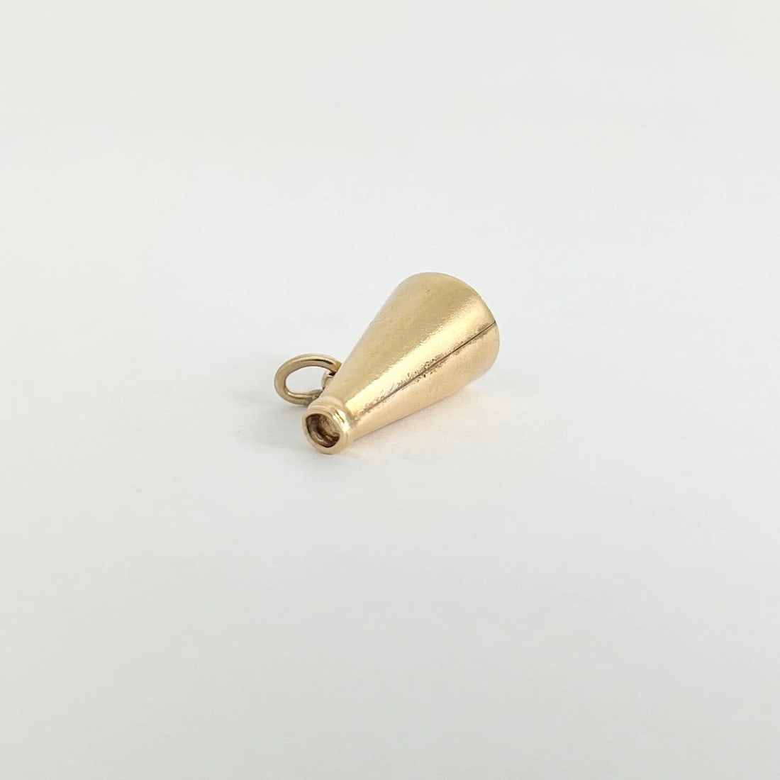 Vintage 1950's Cheerleader Megaphone Charm 14K Yellow Gold, 1.70 Grams - 6