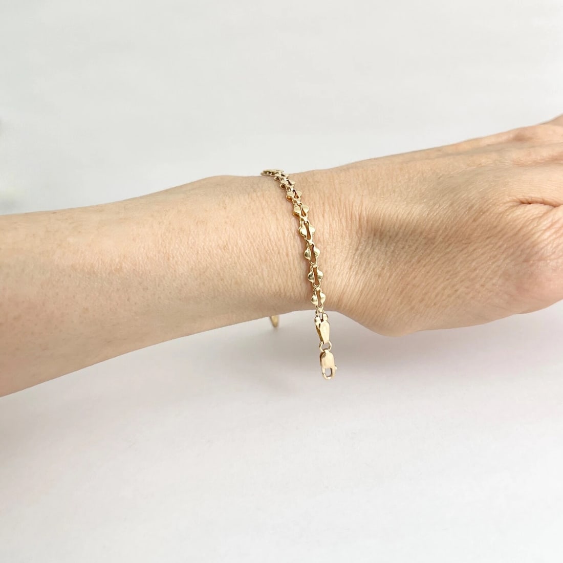 Vintage Child's Italian Chain Link Bracelet 14K Yellow Gold, 5.5 Inches, 2.58 Gr - 6