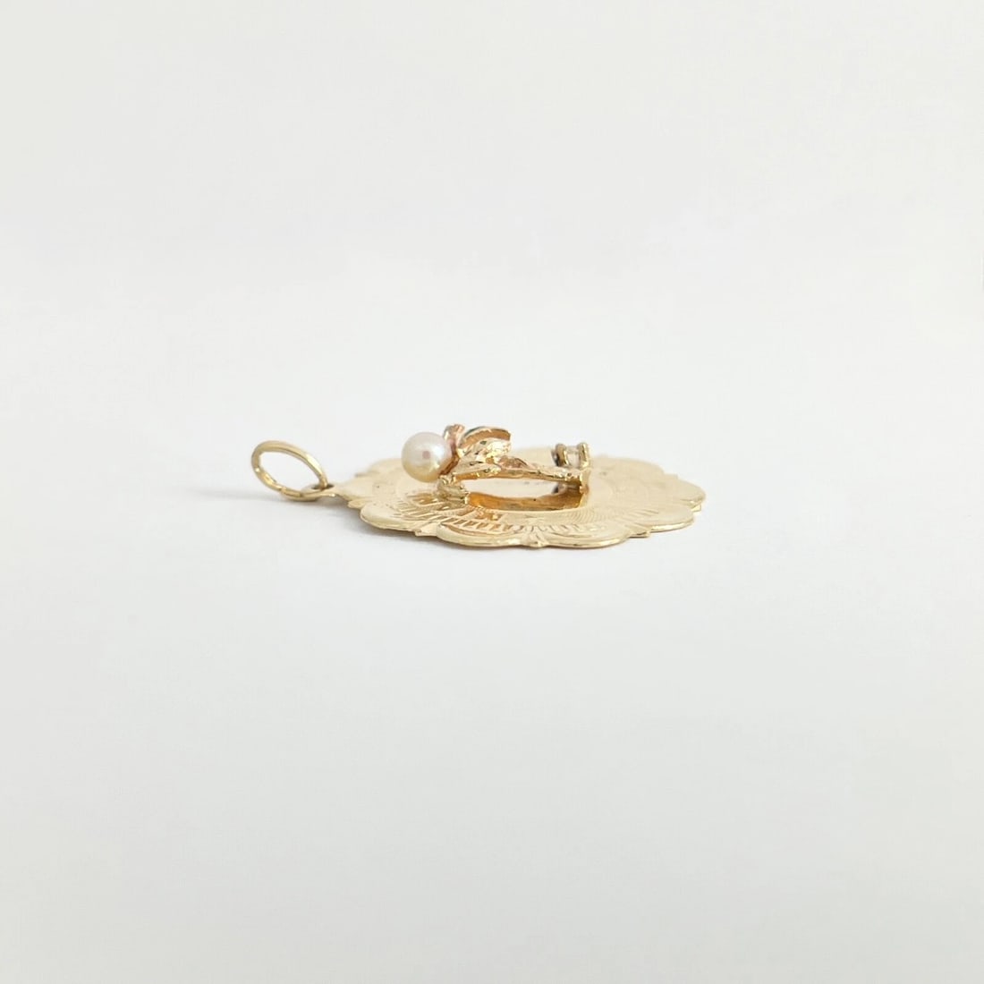 Vintage Miami Beach Florida Palm Tree Pendant Charm 14K Yellow Gold, 3.13 Grams - 7
