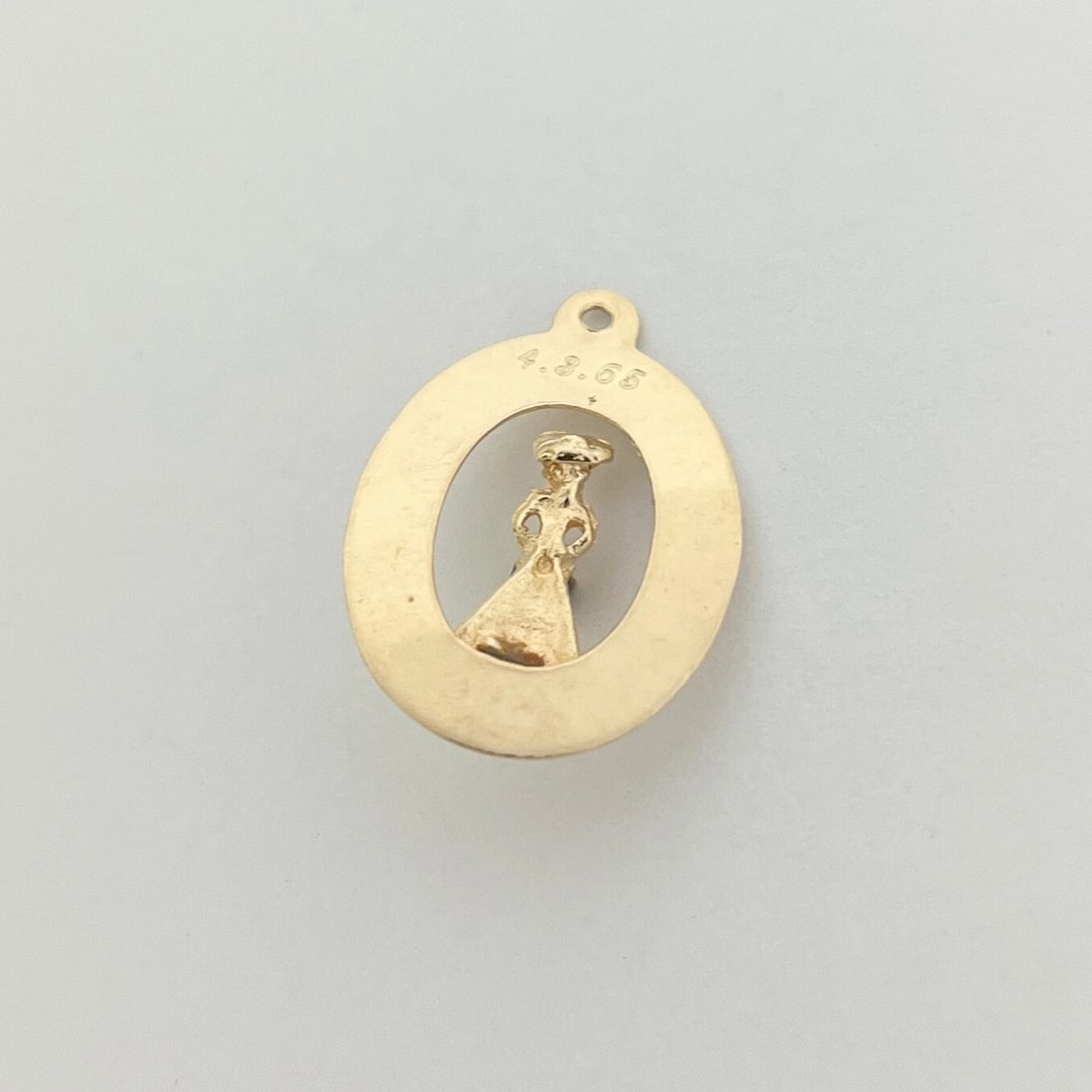 Vintage 1960's Maid of Honor Pendant Bracelet Charm 14K Yellow Gold, 1.18 Grams - 7