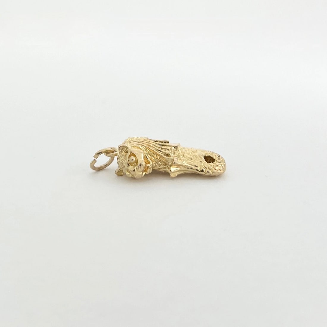 Vintage 1970's Merlion Mermaid Lion Pendant Charm 14K Yellow Gold, 5.40 Grams - 6
