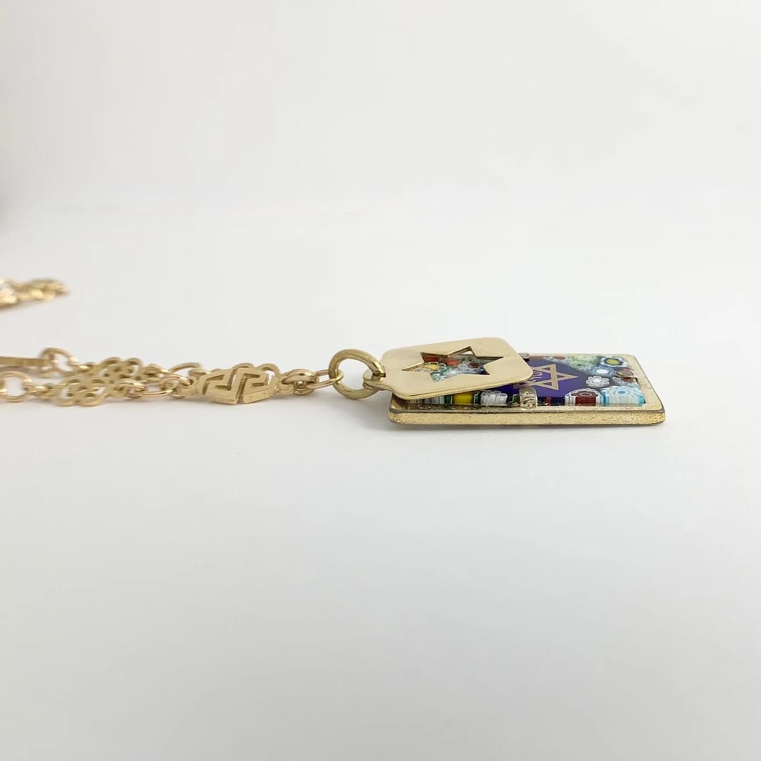 Vintage 1960s Jewish Star of David Pendant Necklace 18K Yellow Gold, 20.46 Grams - 8