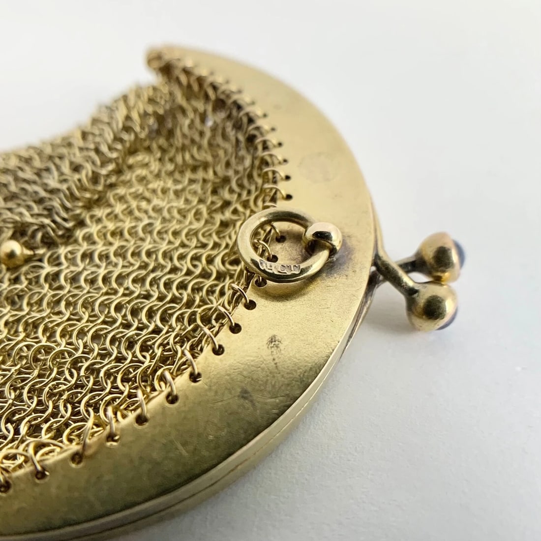 Victorian Antique Chatelaine Mesh Chain Mail Coin Purse 20K Yellow Gold 28.11 Gr - 11