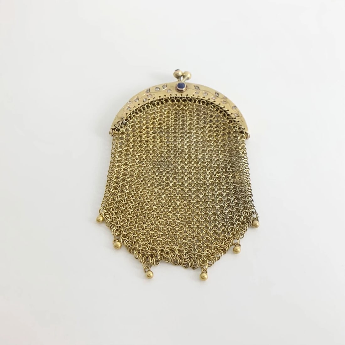 Victorian Antique Chatelaine Mesh Chain Mail Coin Purse 20K Yellow Gold 28.11 Gr - 8