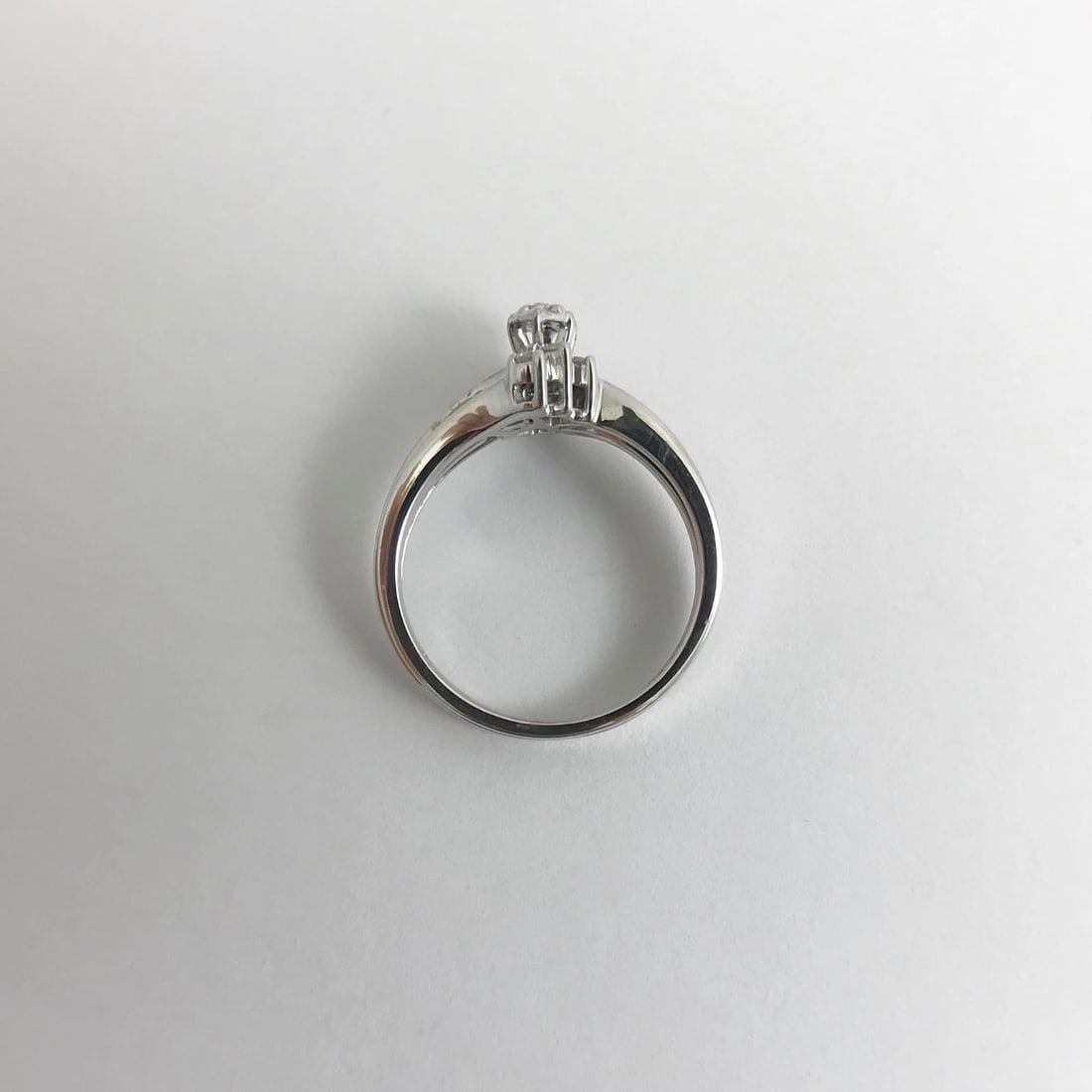 Vintage Marquise Diamond Engagement Ring Set 10K White Gold, .22 CTW, 3.59 Grams - 12