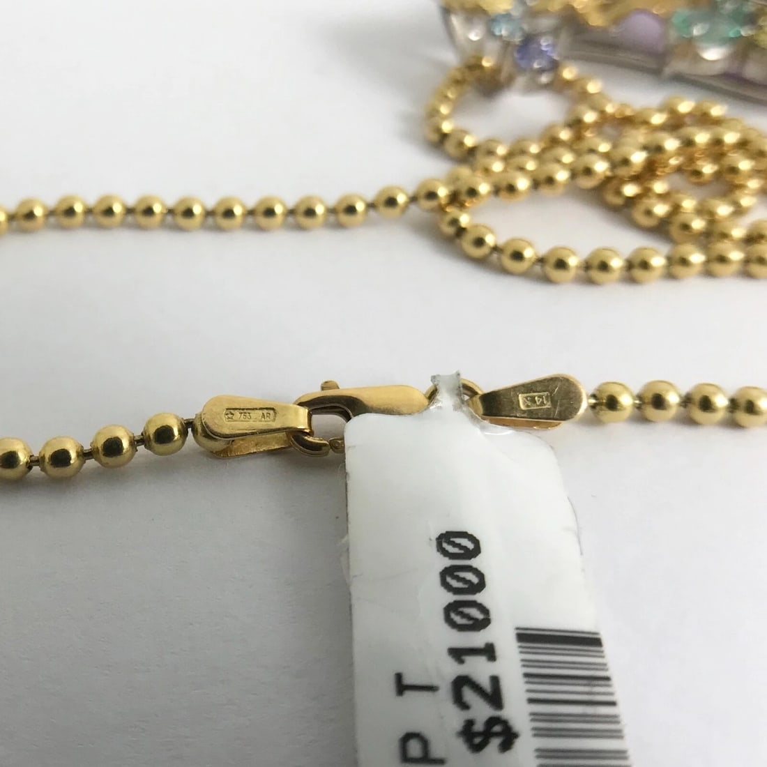 Vintage Hand Carved Amethyst Pendant Necklace Platinum 18K Yellow Gold 19.30 CTW - 13