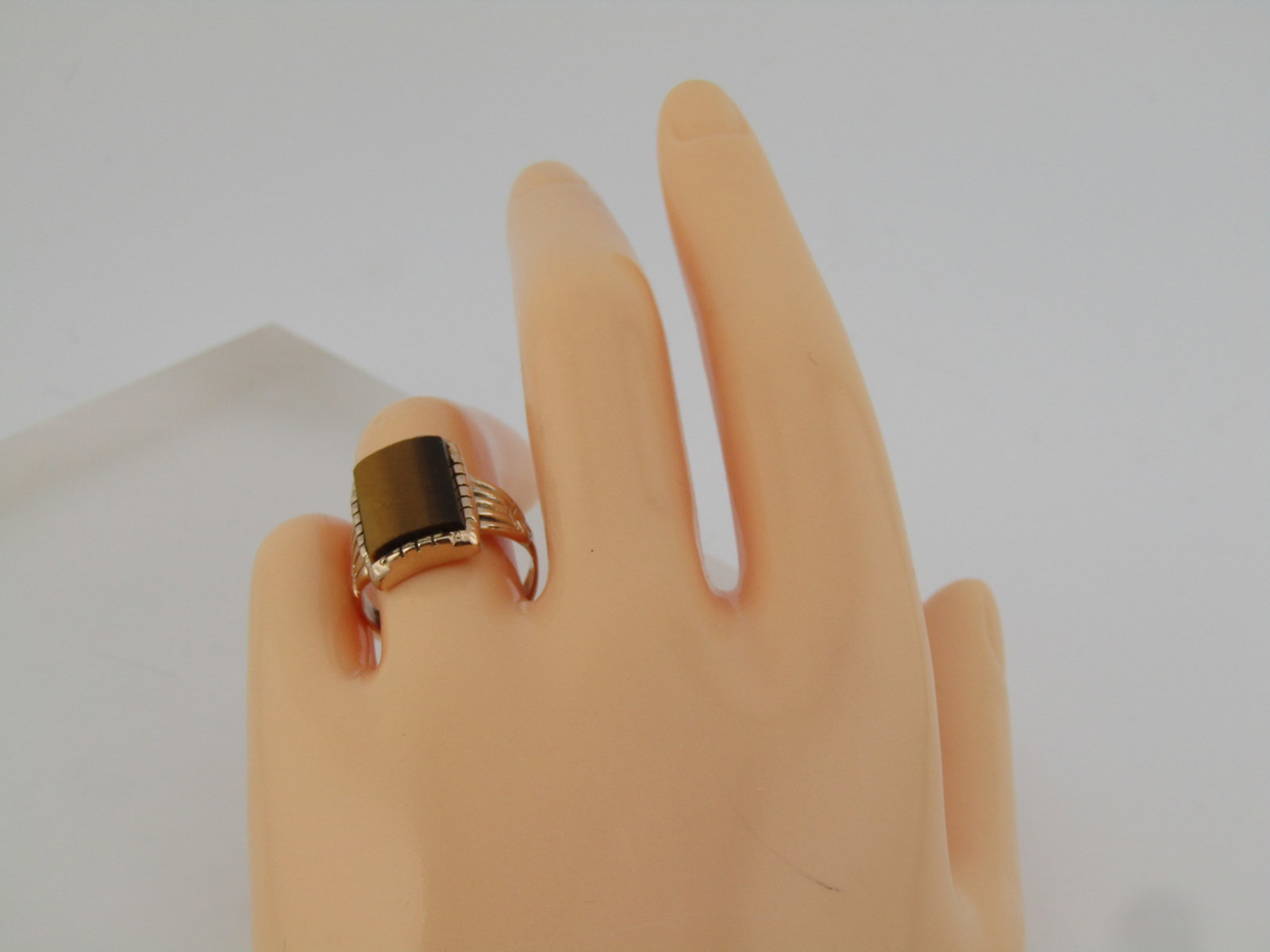 Vintage 10kt Tiger's Eye Ring, Sz. 7, 1930's-1950's - 7