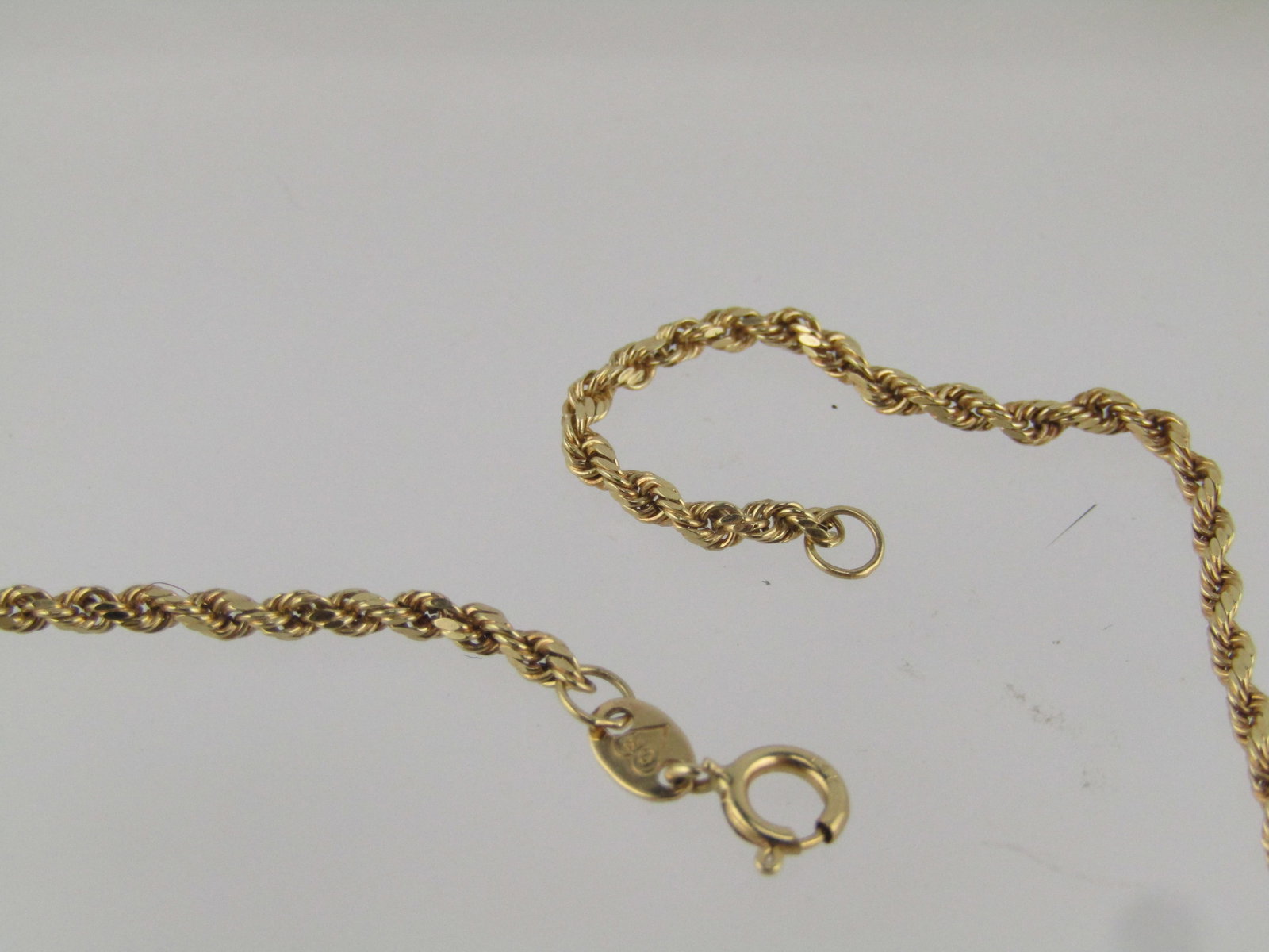 Vintage 14kt Two Tone Rose Bracelet, 7", 1980's-1990's, Signed - 3