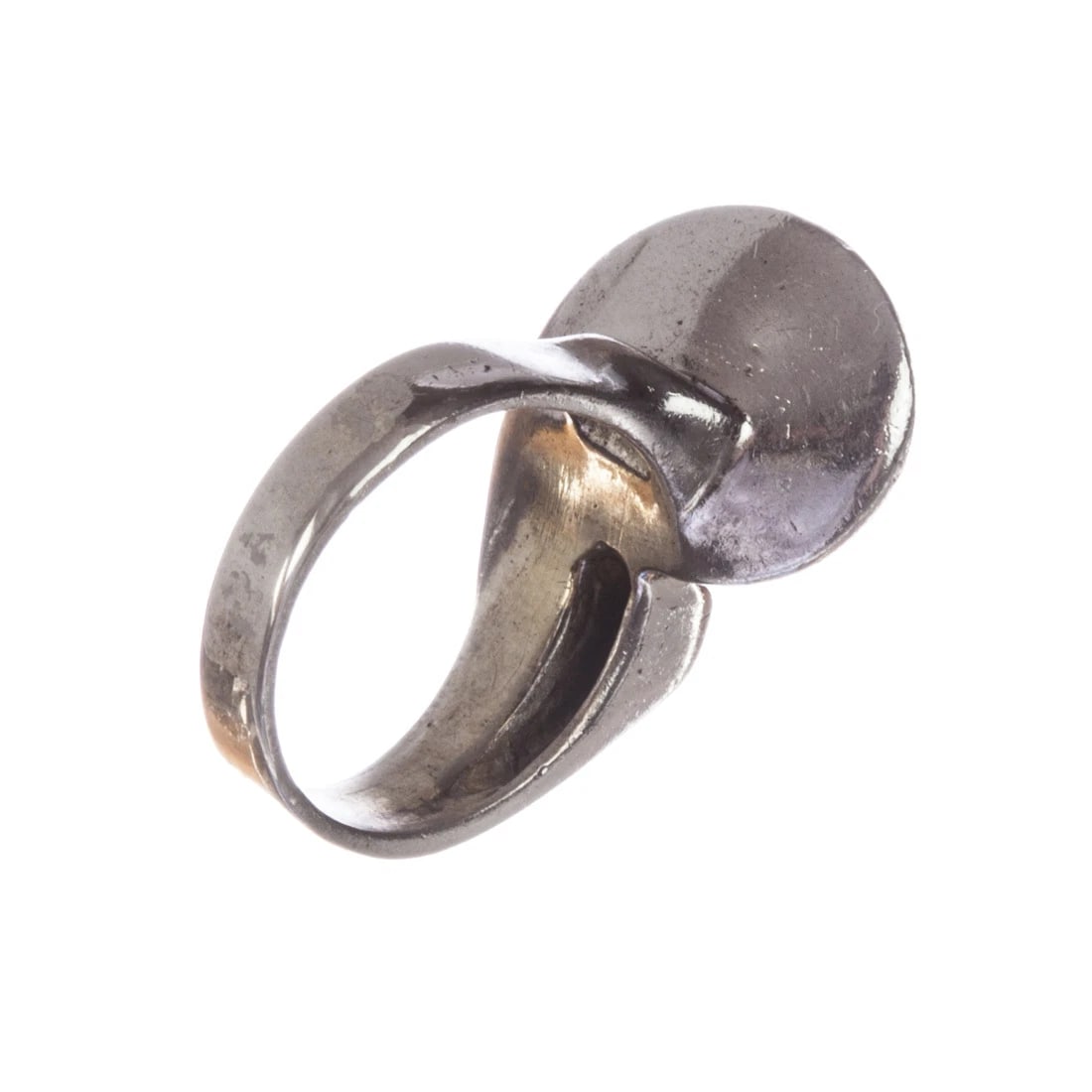 Retro Futuristic Sterling Silver Cultured Pearl Ring - 8