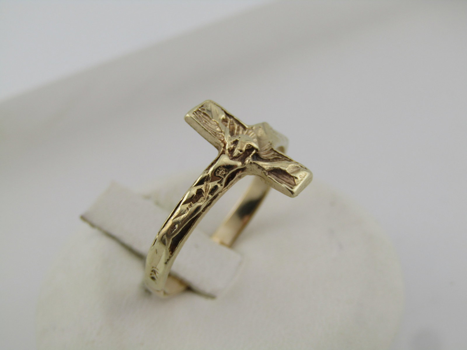 Vintage 10kt Crucifix Ring, Sz. 10, Unisex, 1980's-1990's - 2