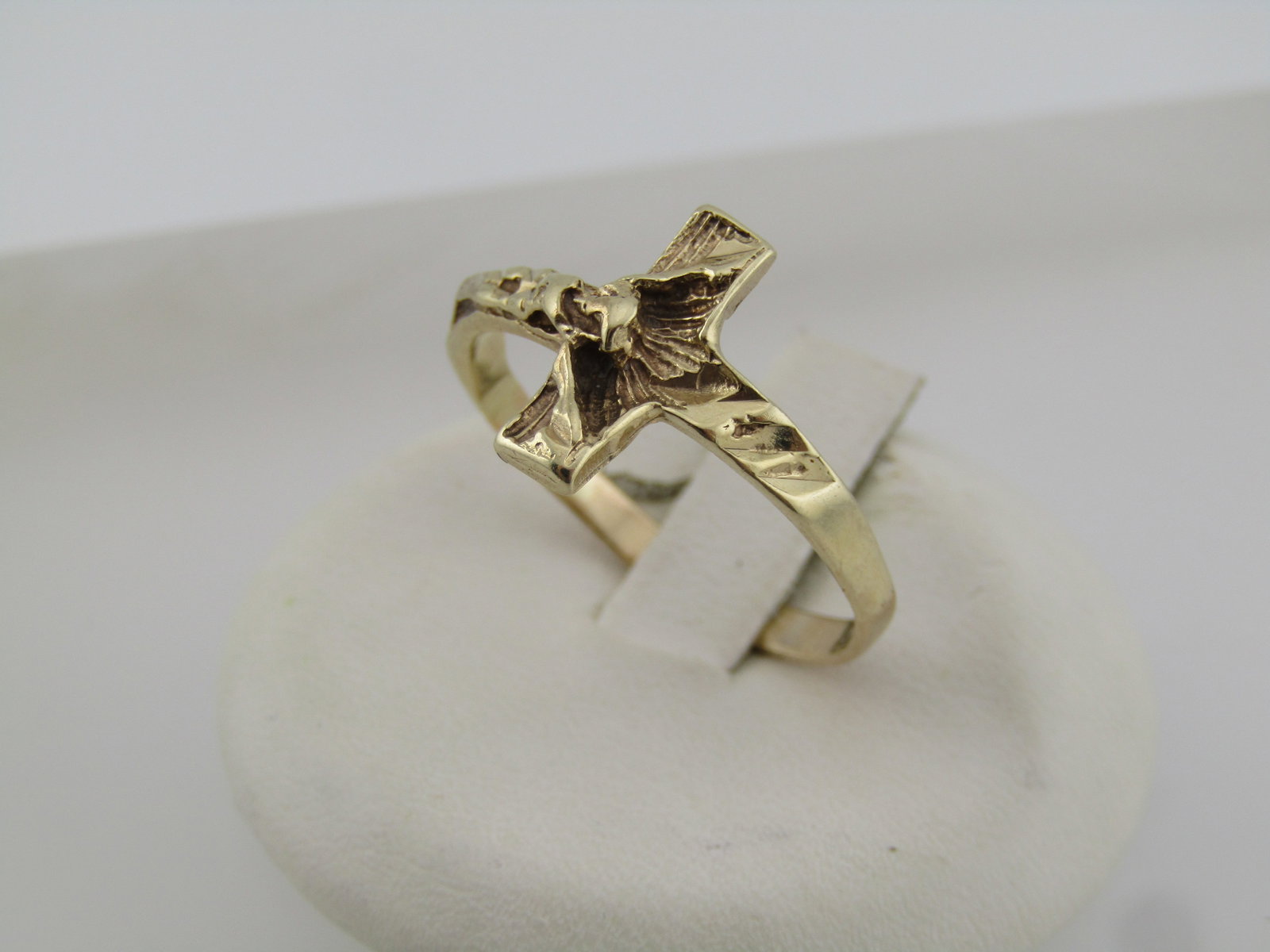 Vintage 10kt Crucifix Ring, Sz. 10, Unisex, 1980's-1990's - 3