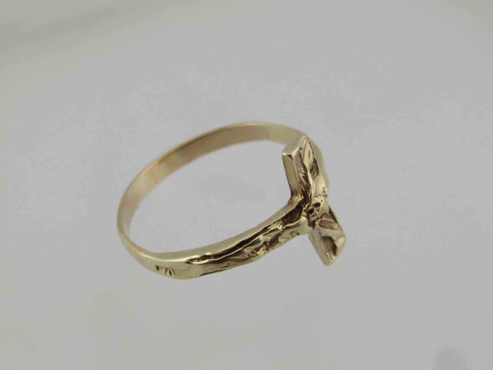 Vintage 10kt Crucifix Ring, Sz. 10, Unisex, 1980's-1990's - 4