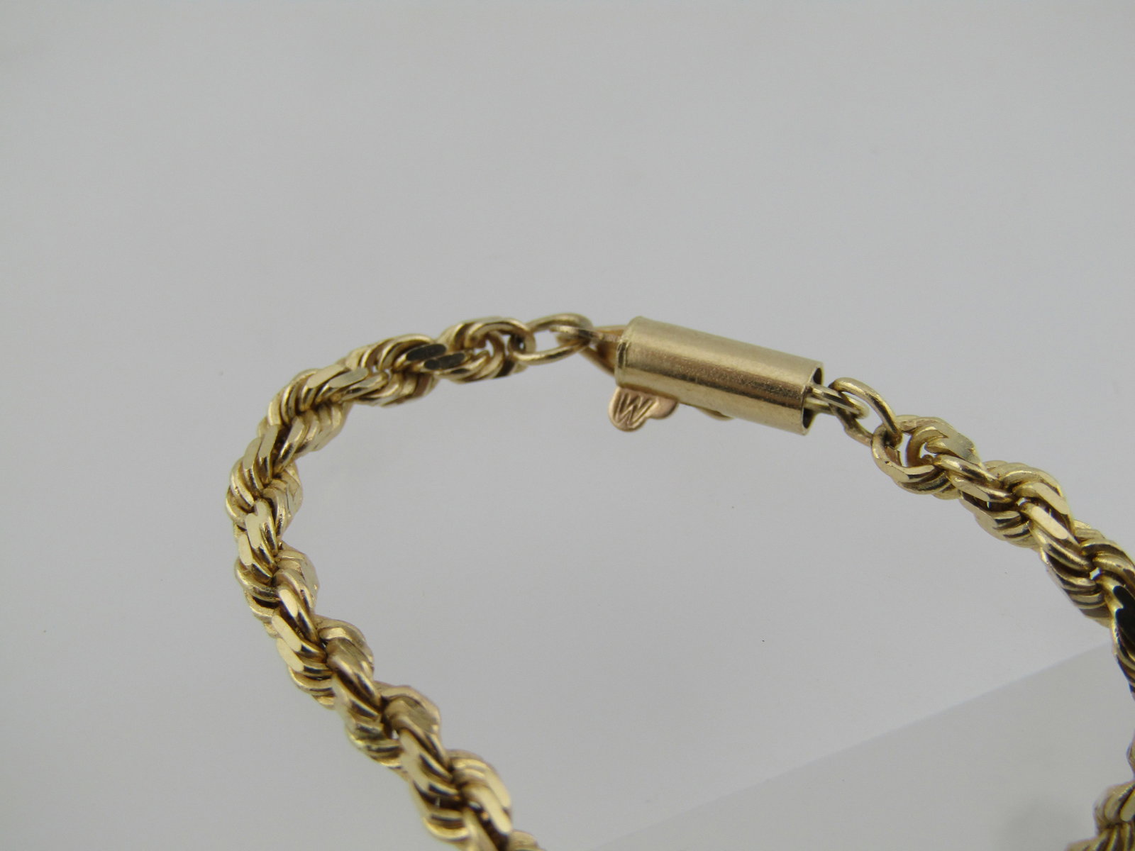Vintage 14kt Twisted Rope Necklace, 18" Unisex, 1970's-1990's - 7