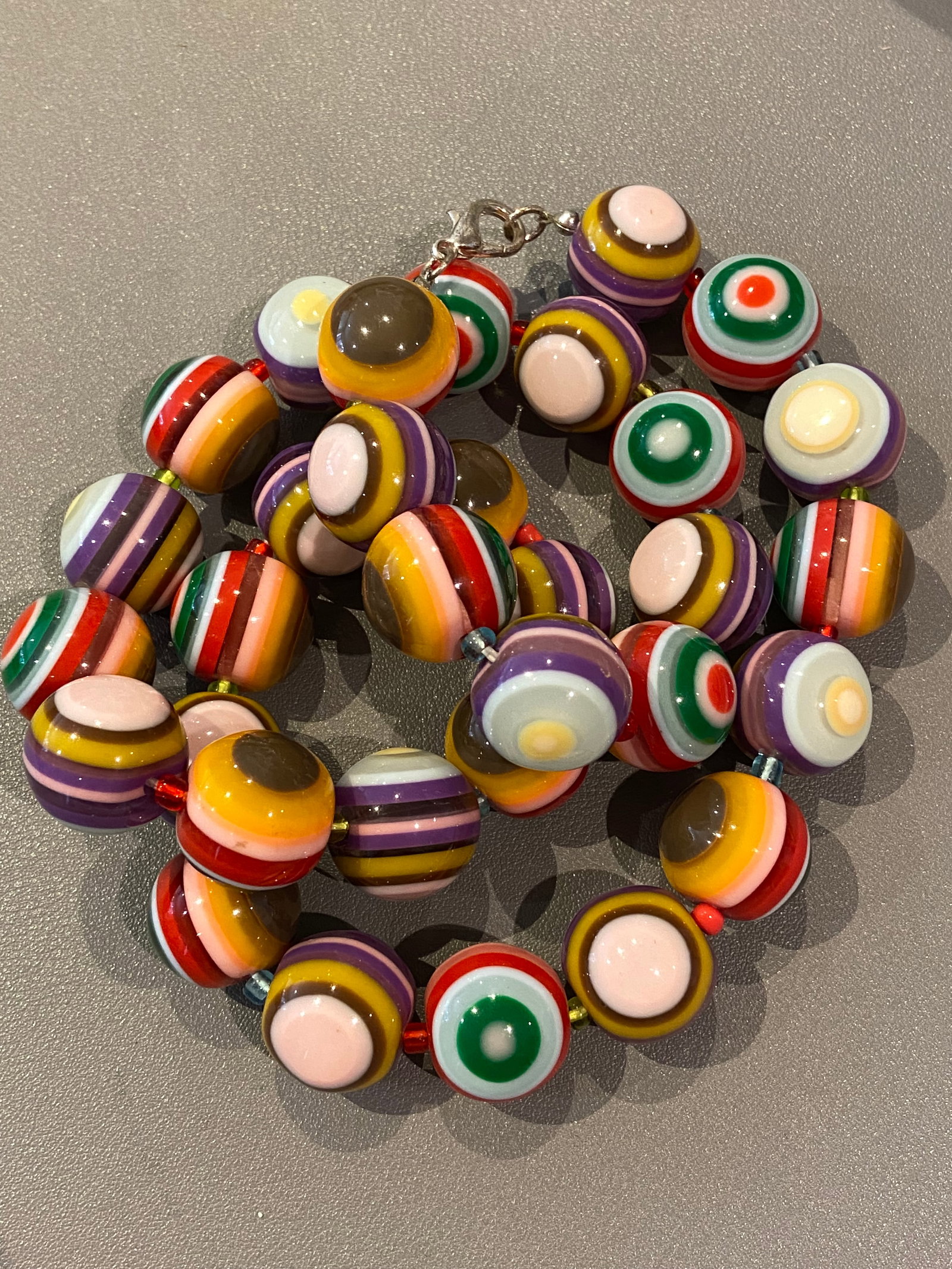 Pop Art Large Olho Grego(Greek Eye) statement Necklace by Sobral - 3