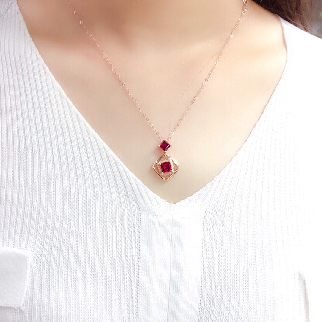 14K GOLD 3.5 CT NATURAL TOURMALINE & DIAMOND PENDANT - 4