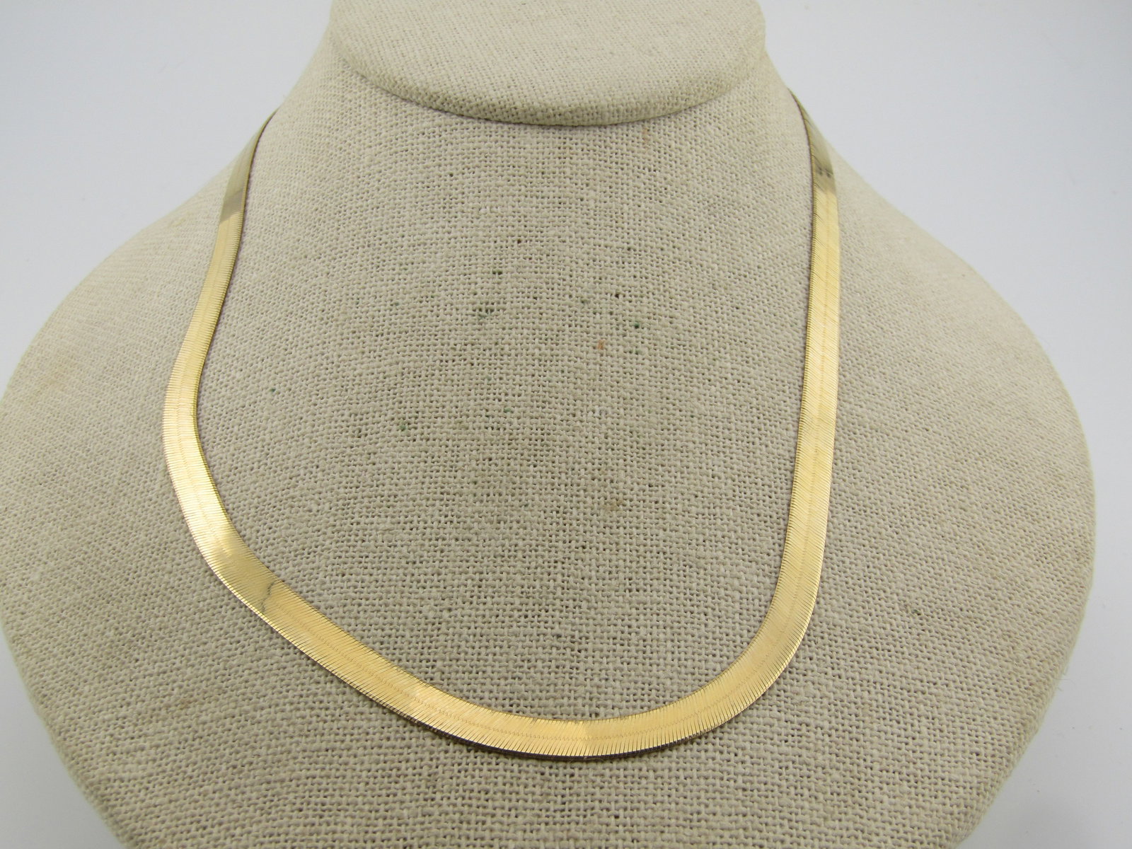 Vintage 14kt 5.5mm Herringbone Chain, Signed Milor, Italy, 1980's-1990's - 2