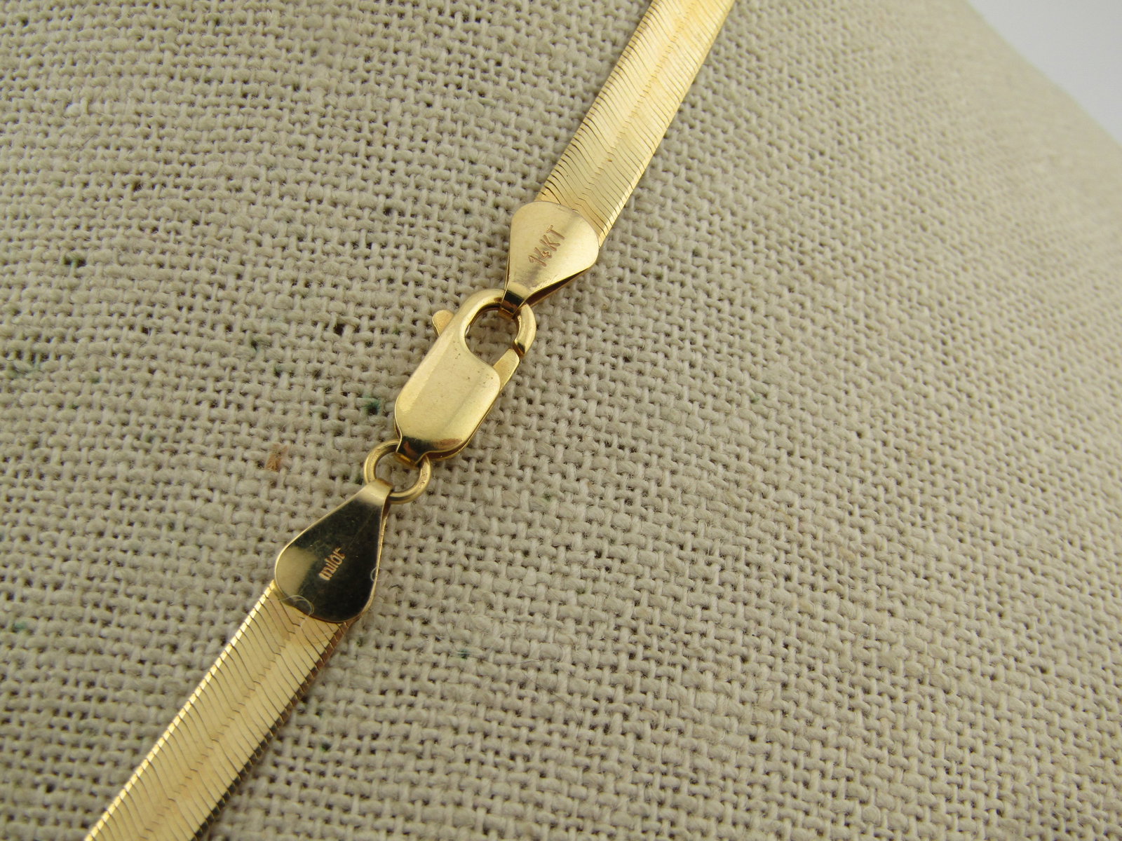 Vintage 14kt 5.5mm Herringbone Chain, Signed Milor, Italy, 1980's-1990's - 3