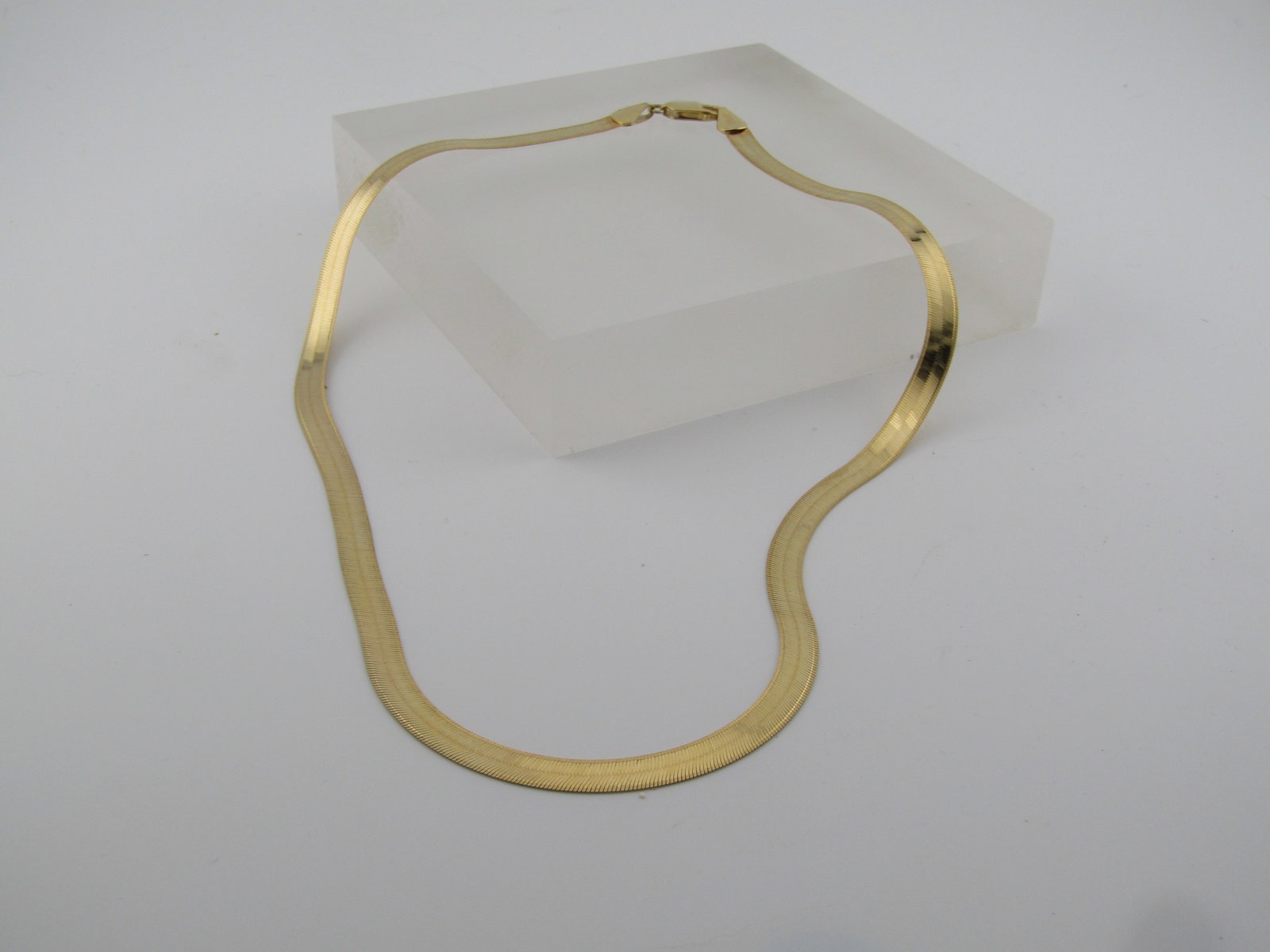 Vintage 14kt 5.5mm Herringbone Chain, Signed Milor, Italy, 1980's-1990's - 5
