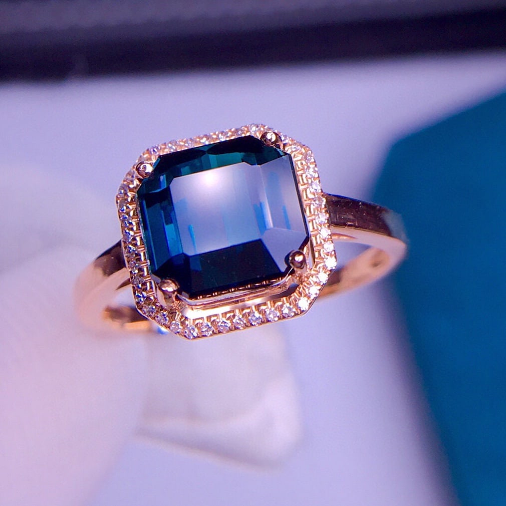 14K GOLD 3.1 CT NATURAL TOURMALINE & DIAMOND RING - 3