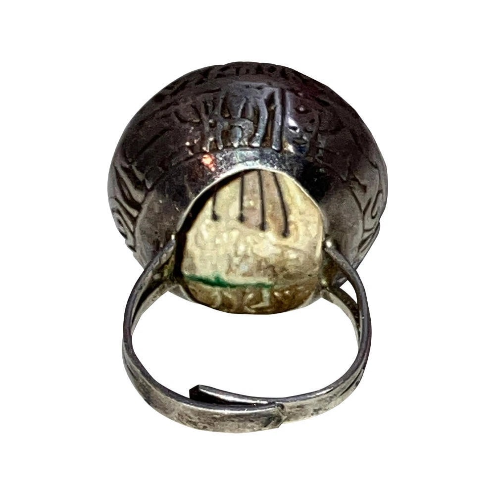 Hand Made Peruvian Sterilng Calender Dome Ring - 5