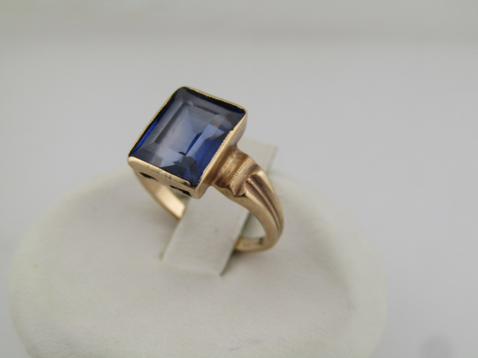 Vintage 10kt Sapphire Ring, Sz. 3.75, 1940's-1950's - 2