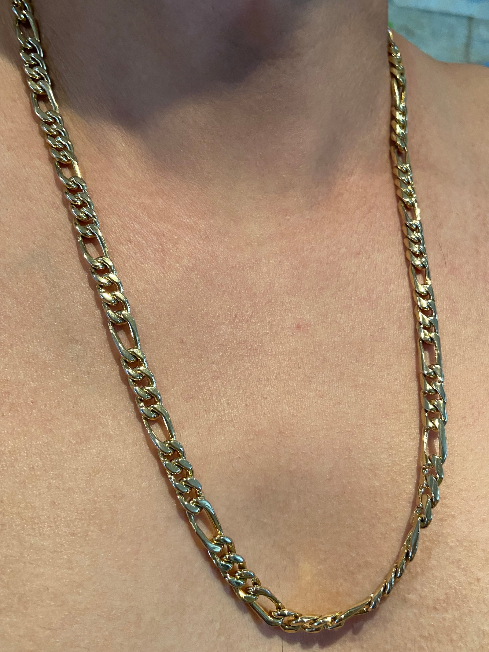 The Dante 24kt gold-plated Vintage Figaro chain necklace - 8