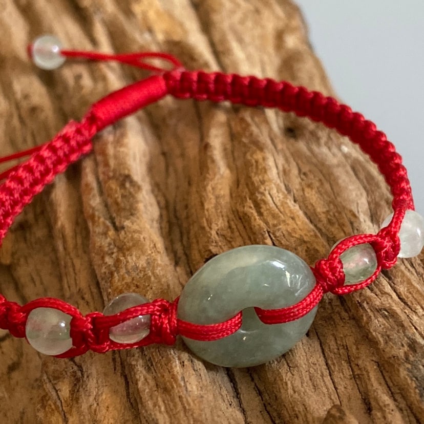 Tibetan Buddhist Bracelets with Jadeite Jade - 4