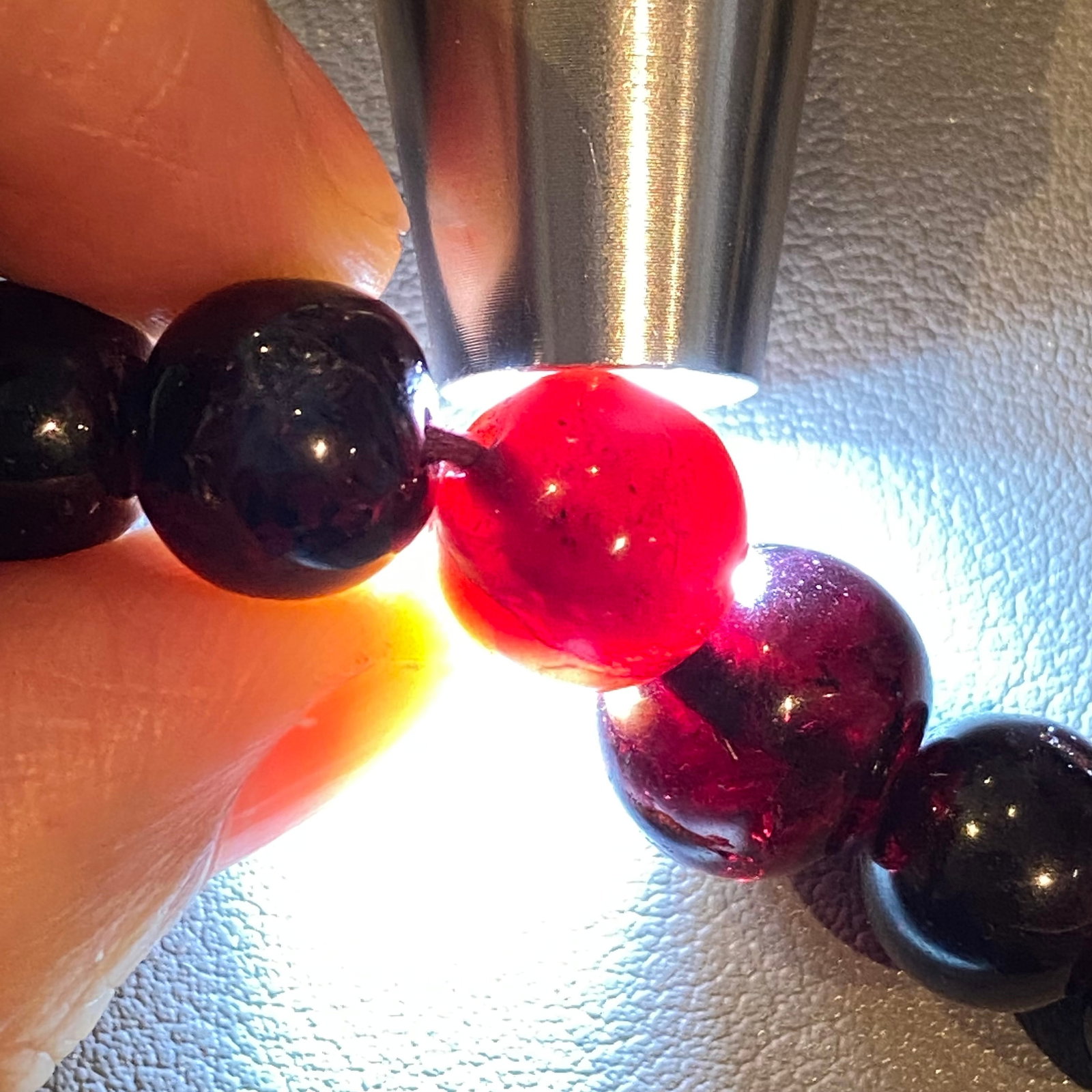 Antique Tunbled Almandine Garnet, 13mm large natural Garnet beads necklace with 18k Gold plated - 5