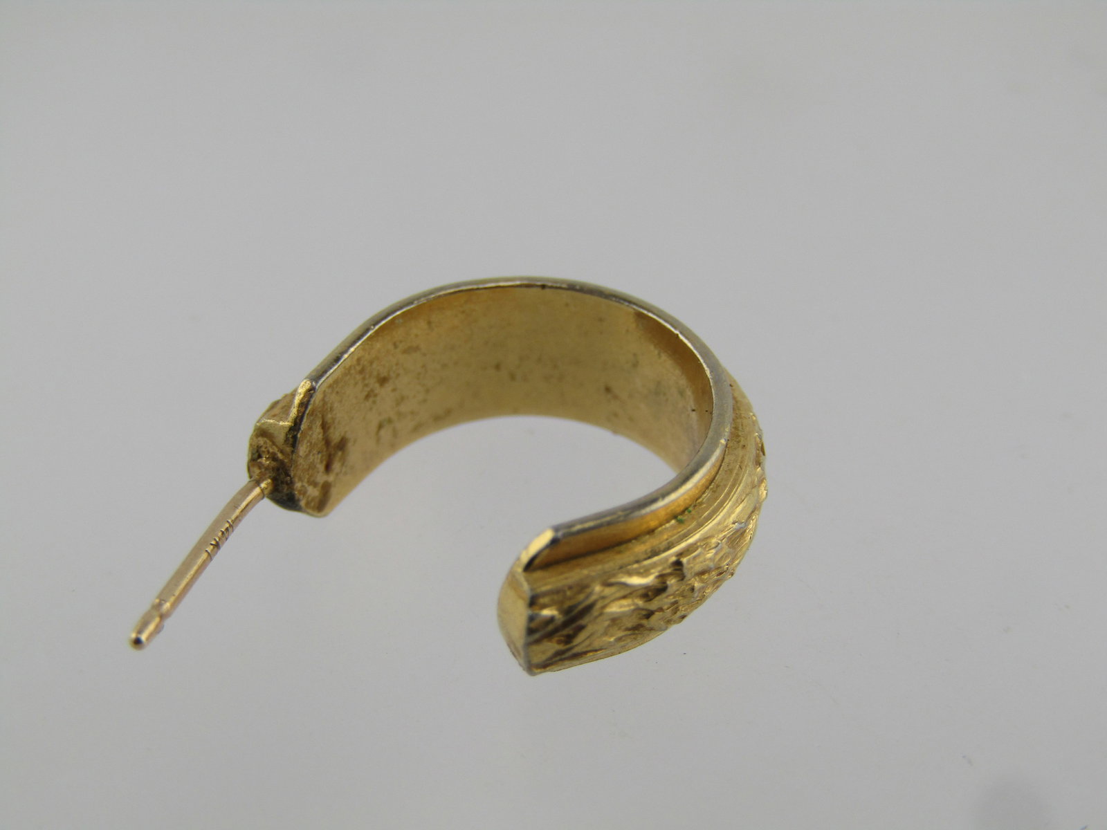 Vintage 14kt Post Hoop Single Earring, 1980's - 2
