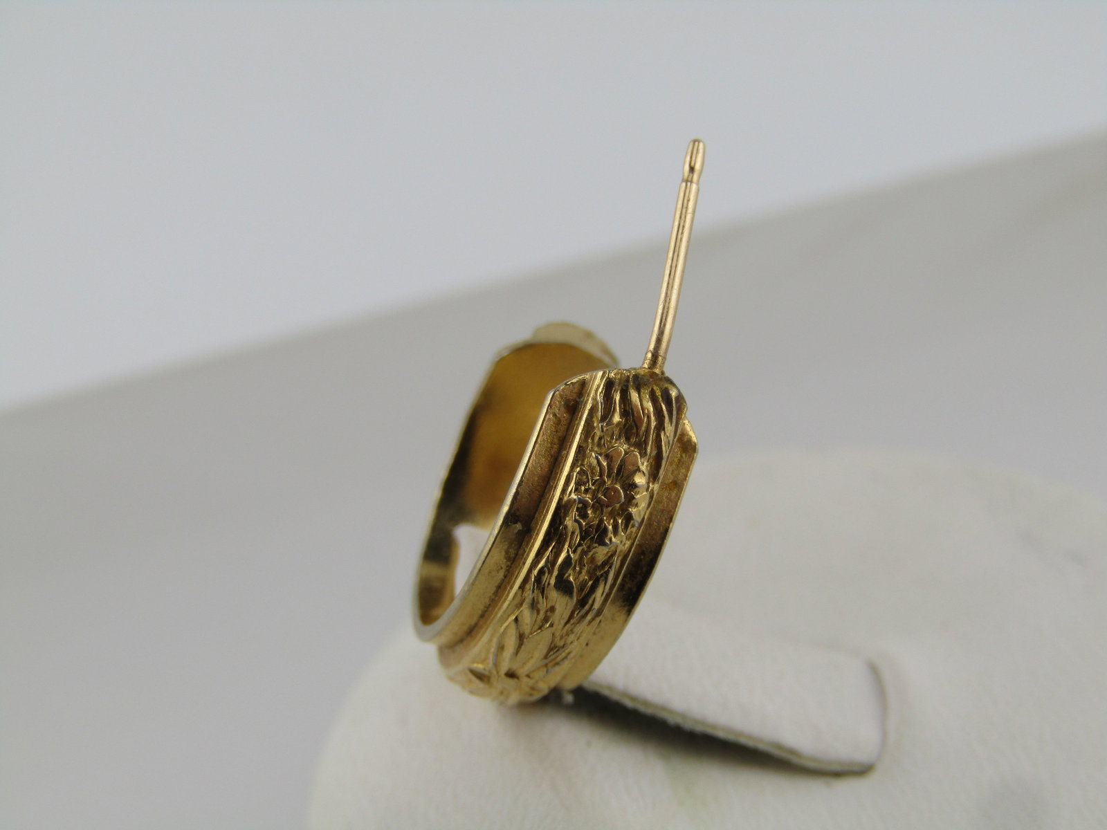Vintage 14kt Post Hoop Single Earring, 1980's - 5