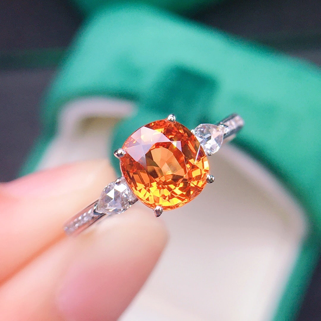 14K GOLD 2.36 CTW NATURAL PARTSCHINITE & DIAMOND RING - 2