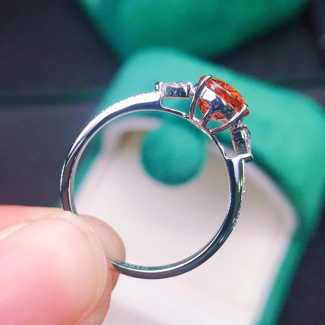 14K GOLD 2.36 CTW NATURAL PARTSCHINITE & DIAMOND RING - 6