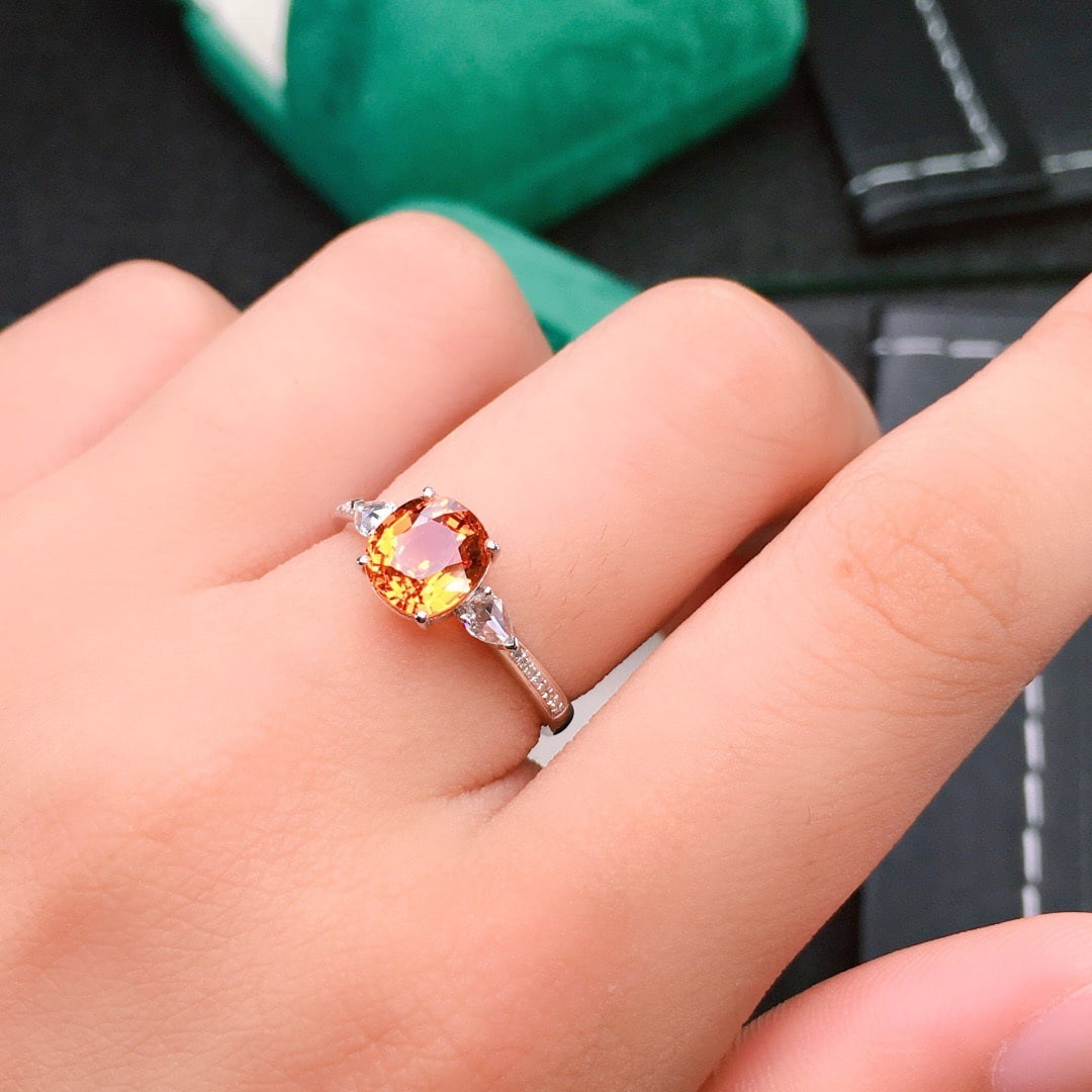 14K GOLD 2.36 CTW NATURAL PARTSCHINITE & DIAMOND RING - 8