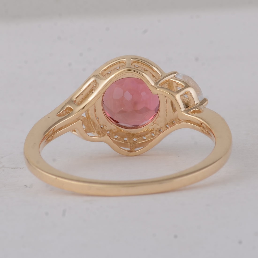 1.96 Ct Round Tourmaline 9K Gold Ring - 3