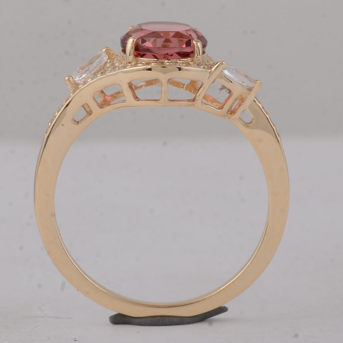 1.96 Ct Round Tourmaline 9K Gold Ring - 4