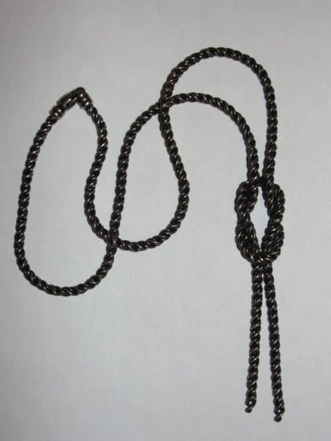 Sterling Silver Nautical Knot Tassel Necklace Unisex (1 of 6)