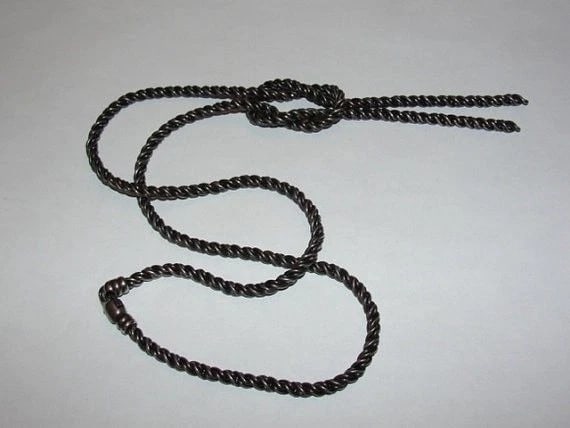 Sterling Silver Nautical Knot Tassel Necklace Unisex - 4