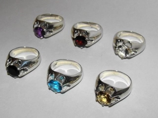 Men's Sterling Silver Rock Crystal Pinky Ring Alberto Juan - 6
