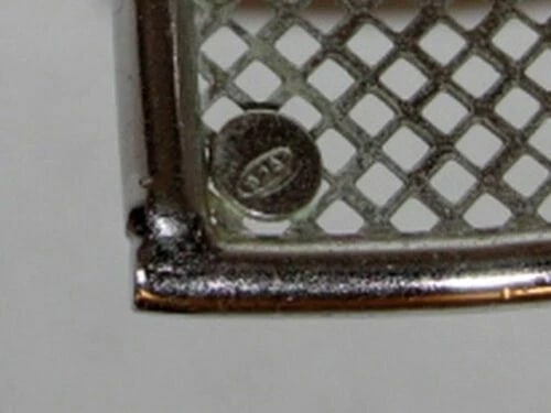 Sterling Silver Fish Net Cut Out Cuff Bracelet - 6