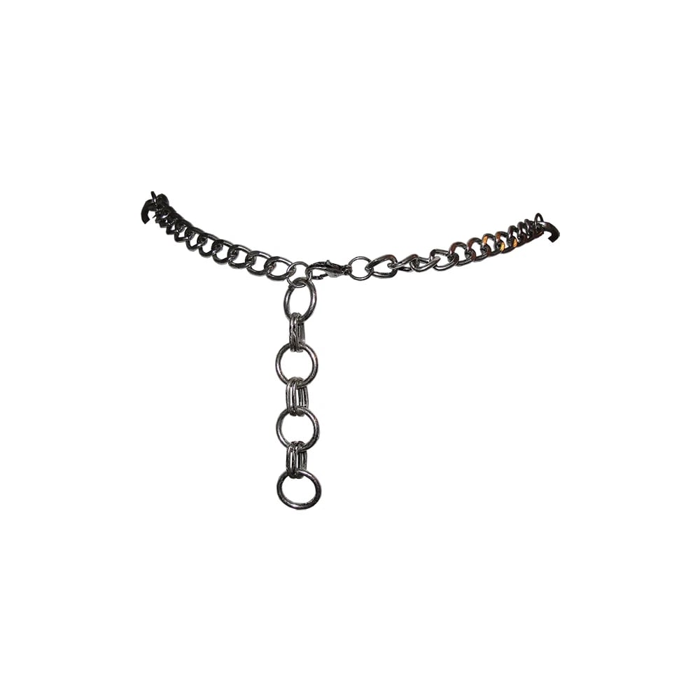 Abstract Silver Plated Figural Face Necklace - 6