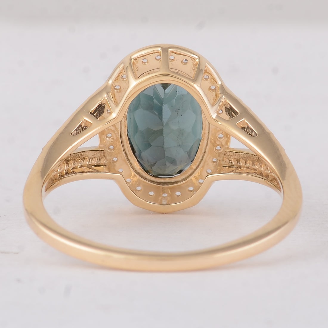 2.49 Ct Oval Tourmaline 9K Gold Ring - 3