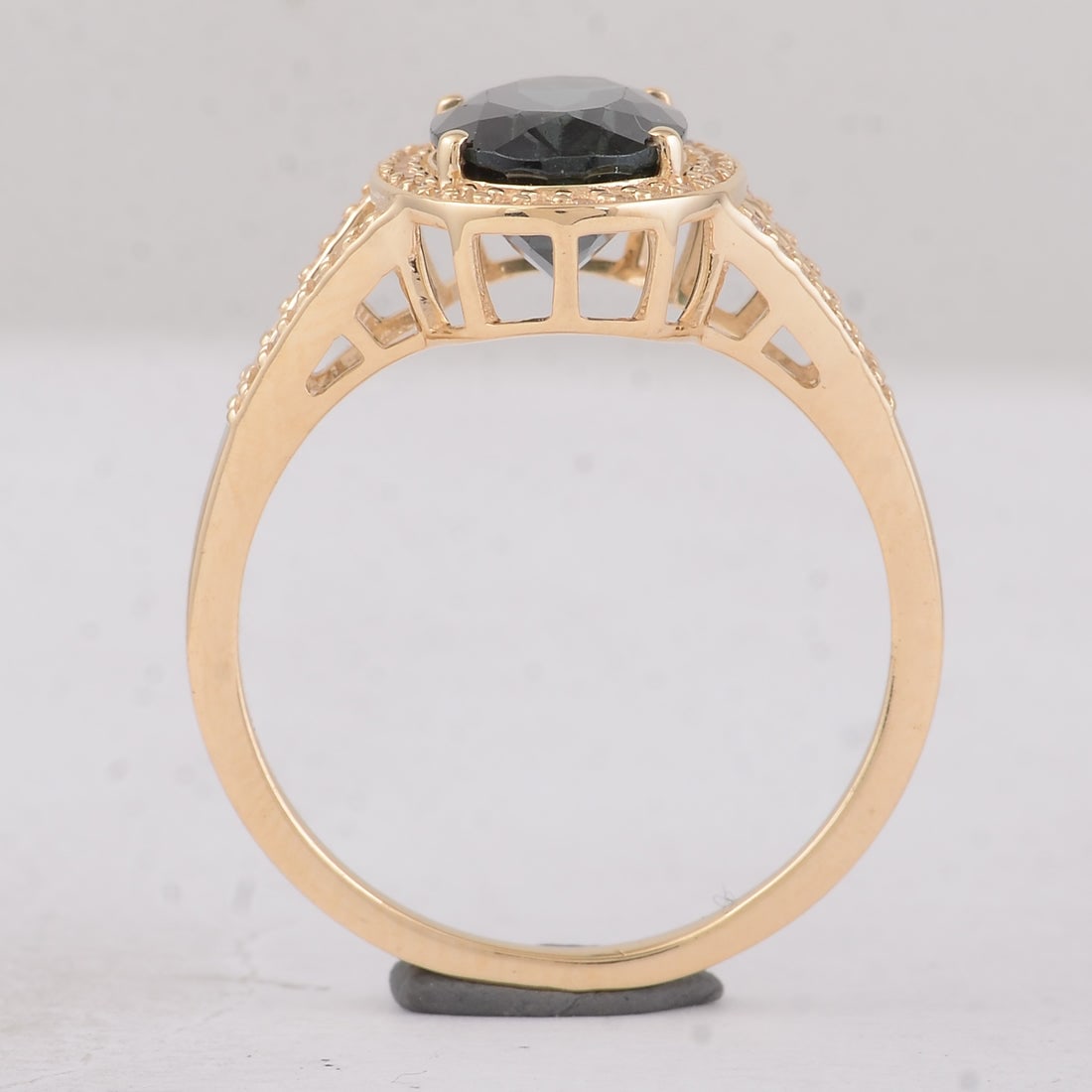 2.49 Ct Oval Tourmaline 9K Gold Ring - 4