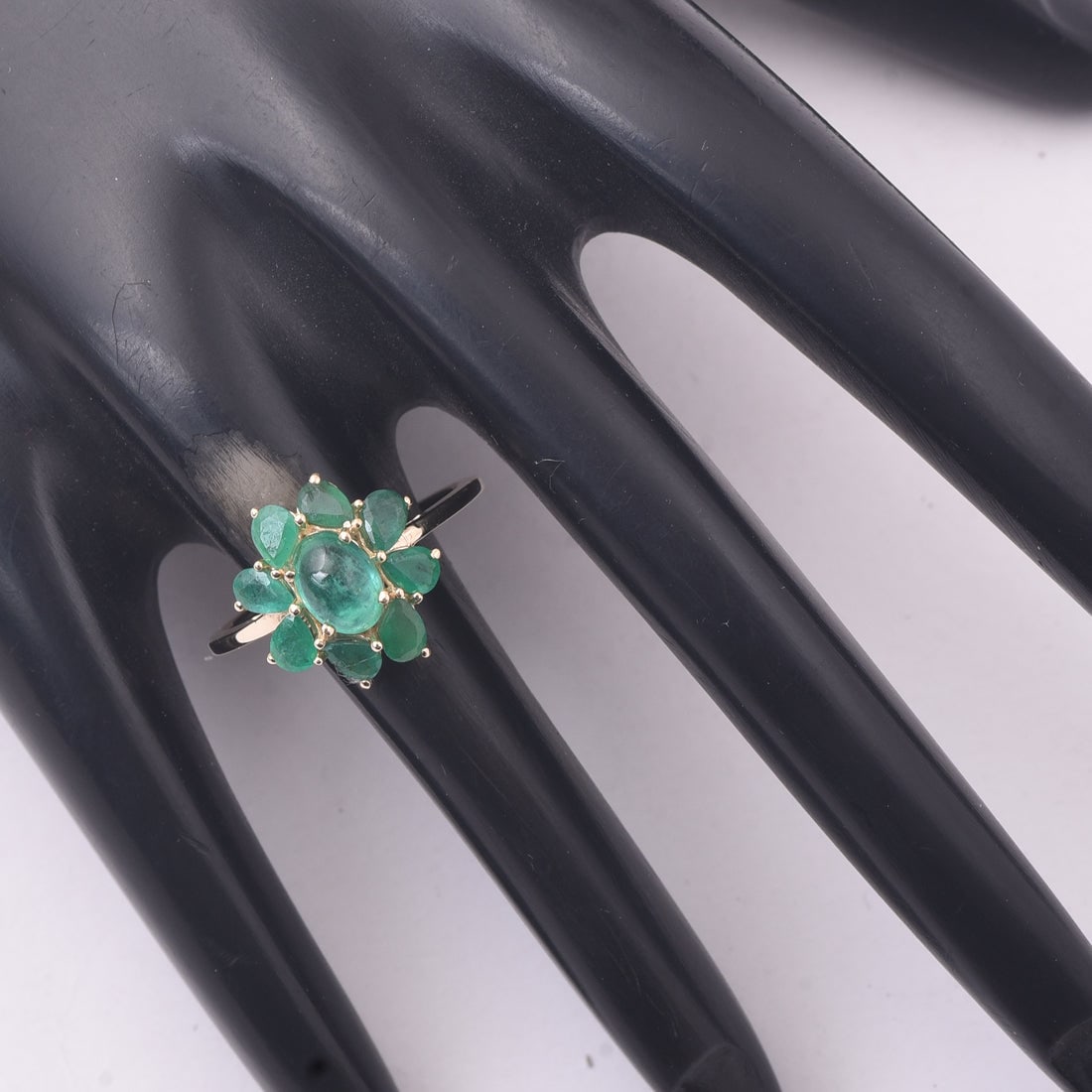 2.11 Ct Oval Emerald 9K Gold Ring - 2