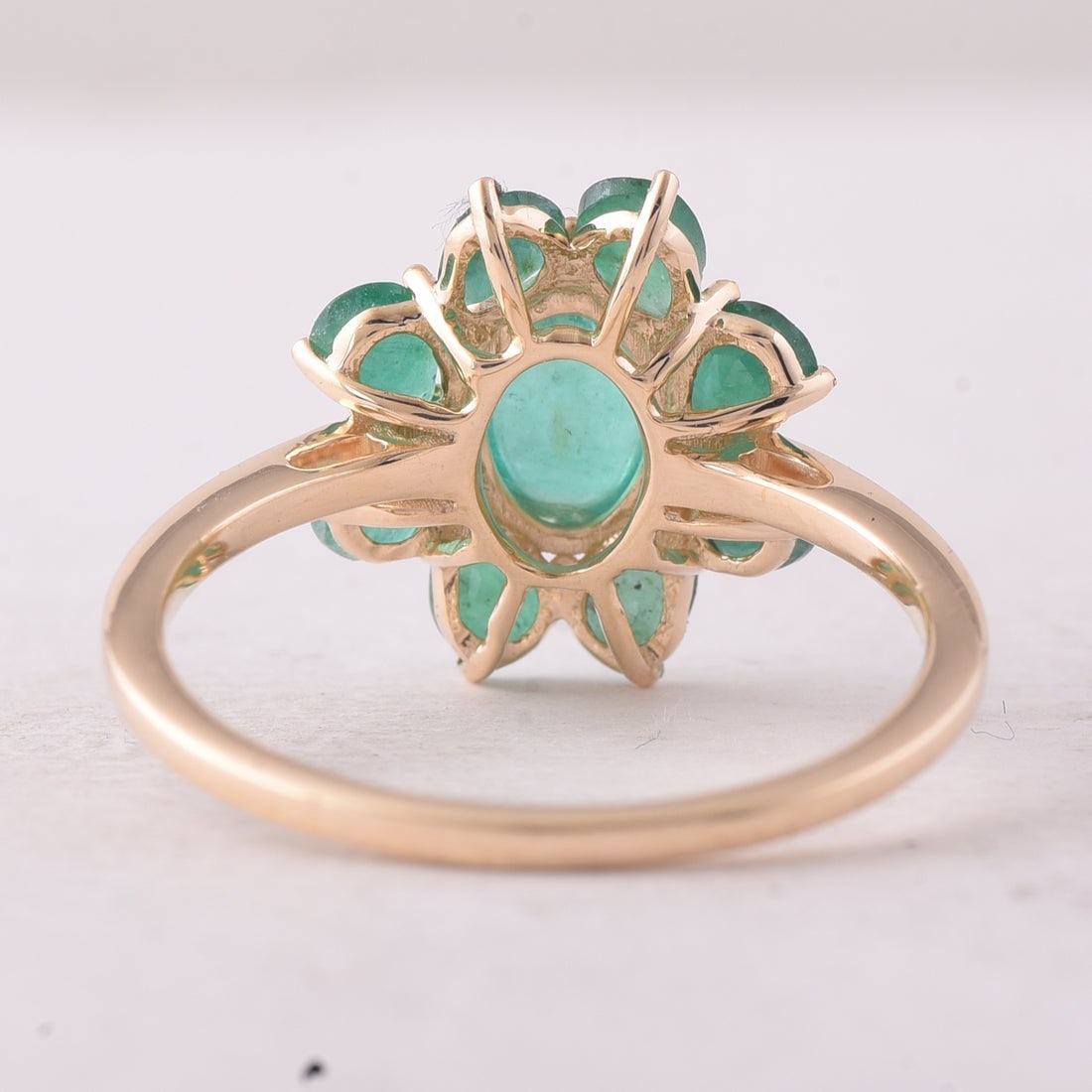 2.11 Ct Oval Emerald 9K Gold Ring - 3
