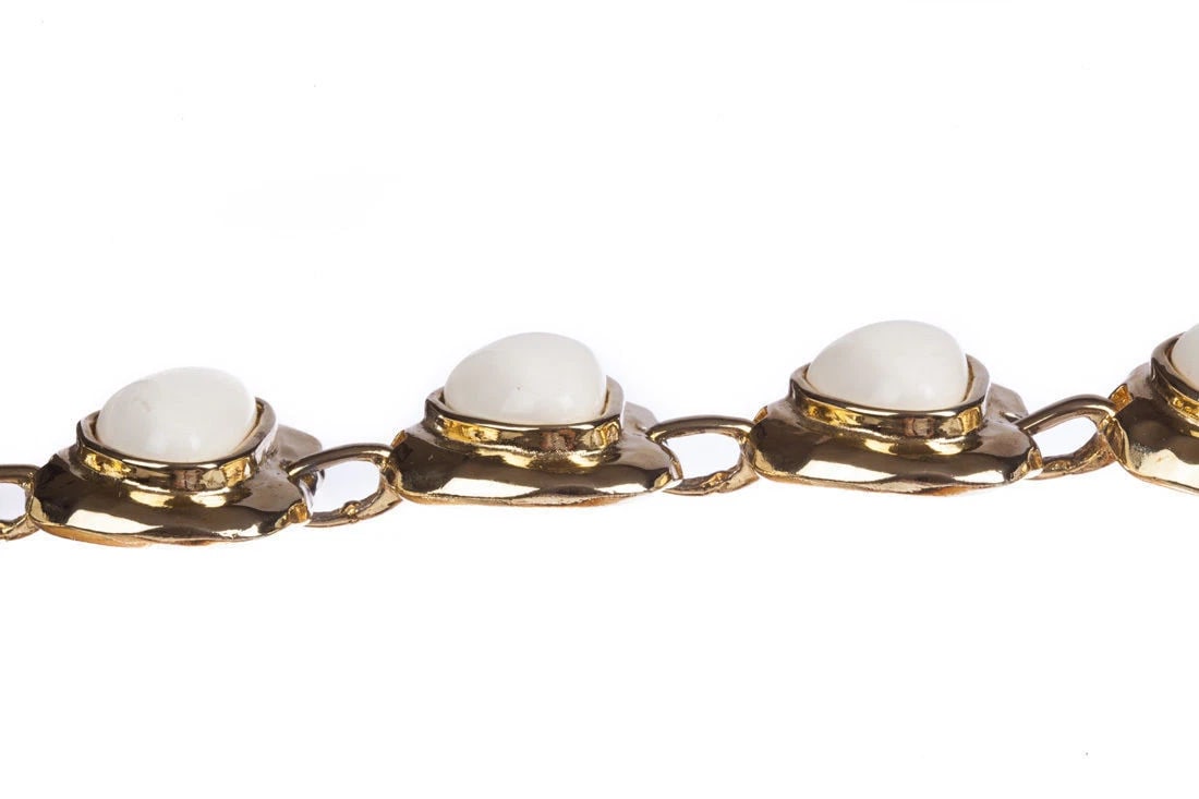 Massive Valentino Faux Nugget Coral Bracelet - 4